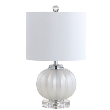 Pearl 17.5" Glass/Crystal LED Table Lamp - JONATHAN Y